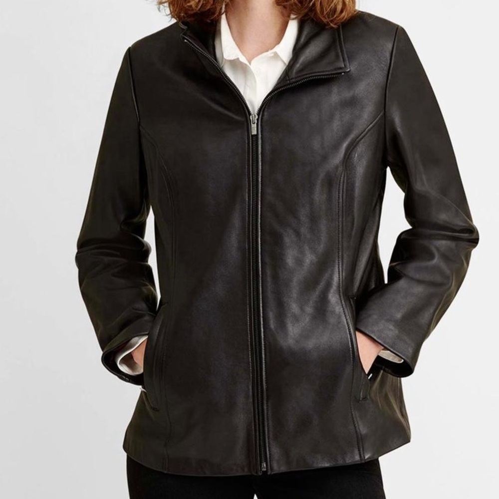 Wilsons Leather Black Genuine Leather Jacket – Size L